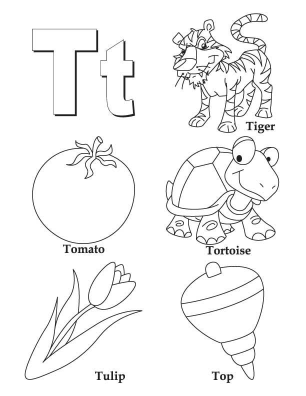 My A to Z Coloring Book Letter T coloring page | Download Free My ...