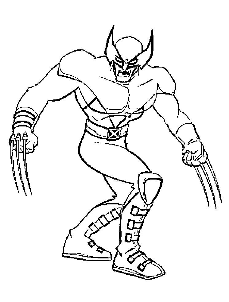 Wolverine Coloring Pages Kids - Coloring and Drawing