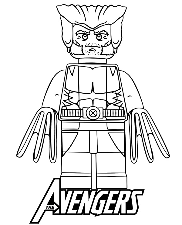LEGO Wolverine coloring page Avengers - Topcoloringpages.net-  Topcoloringpages.net