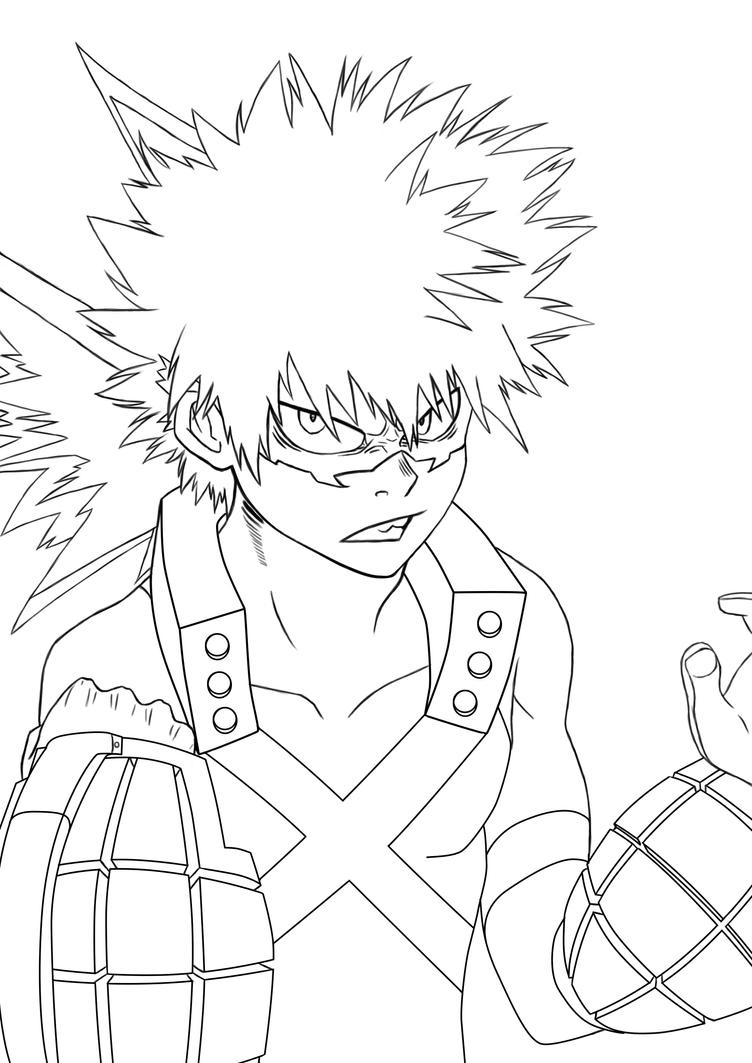 Bakugo Coloring Pages.