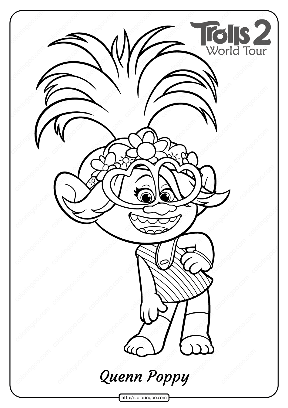 Trolls 2 Coloring Pages Coloring Home