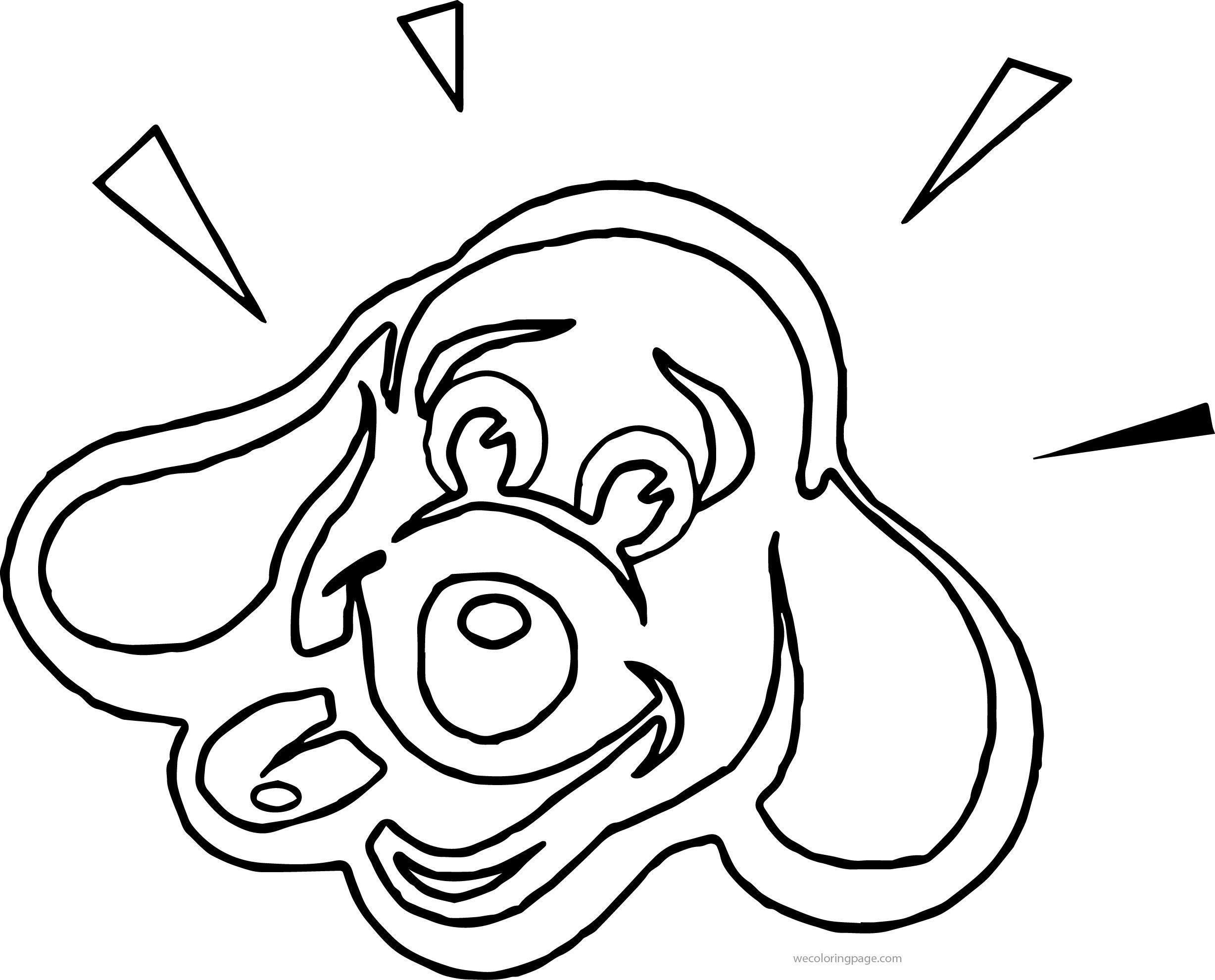 Happy Dog Face Coloring Page | Wecoloringpage