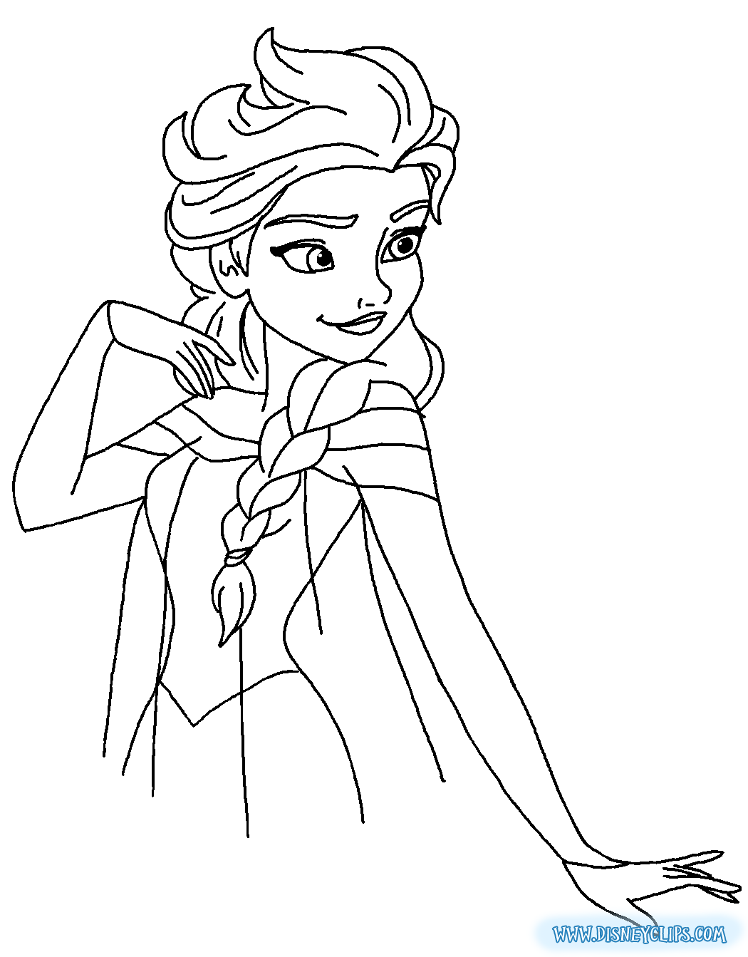 Elsa Coloring Clipart - Clipart Kid