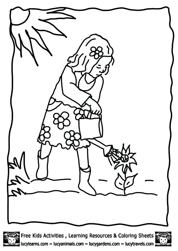 watering can coloring page - Clip Art Library