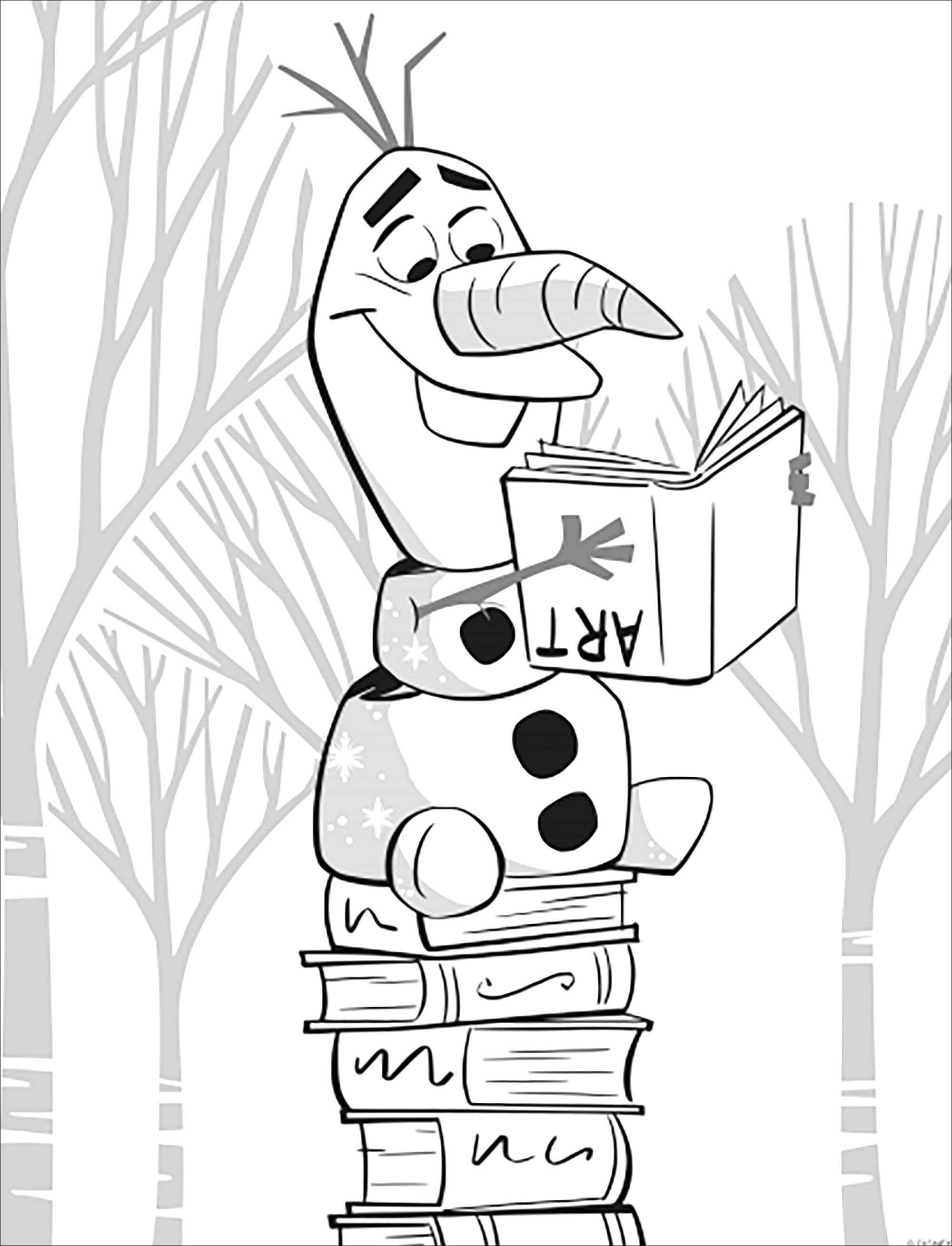 Frozen 2 : Olaf without text - Frozen 2 Kids Coloring Pages
