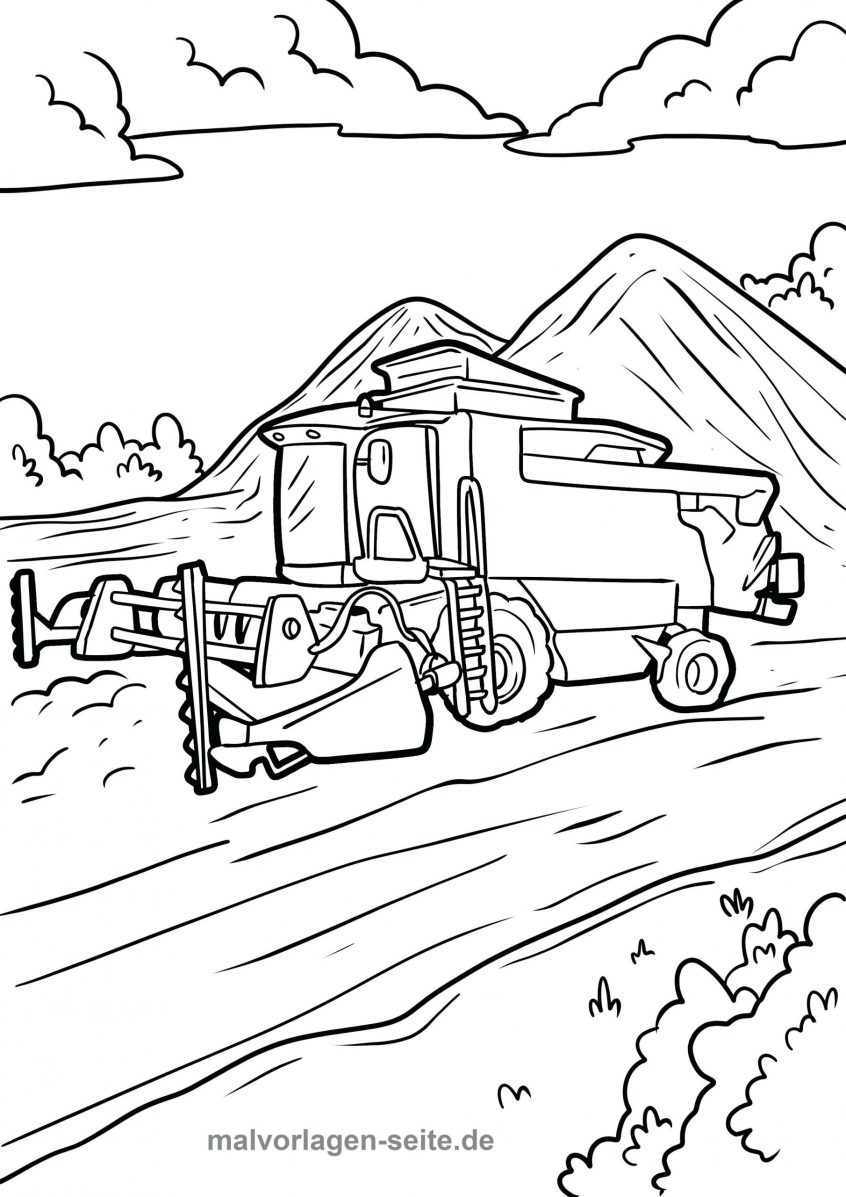 Top Coloring Pages: Coloring Pages Combine Harvester ...