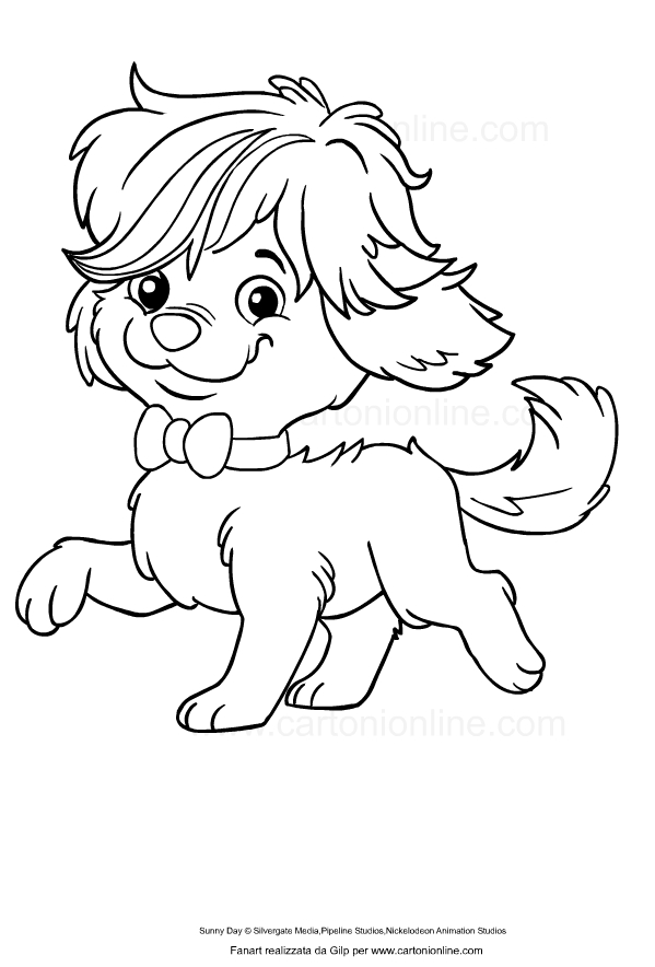 Drawing of Doodle from Sunny Day coloring page