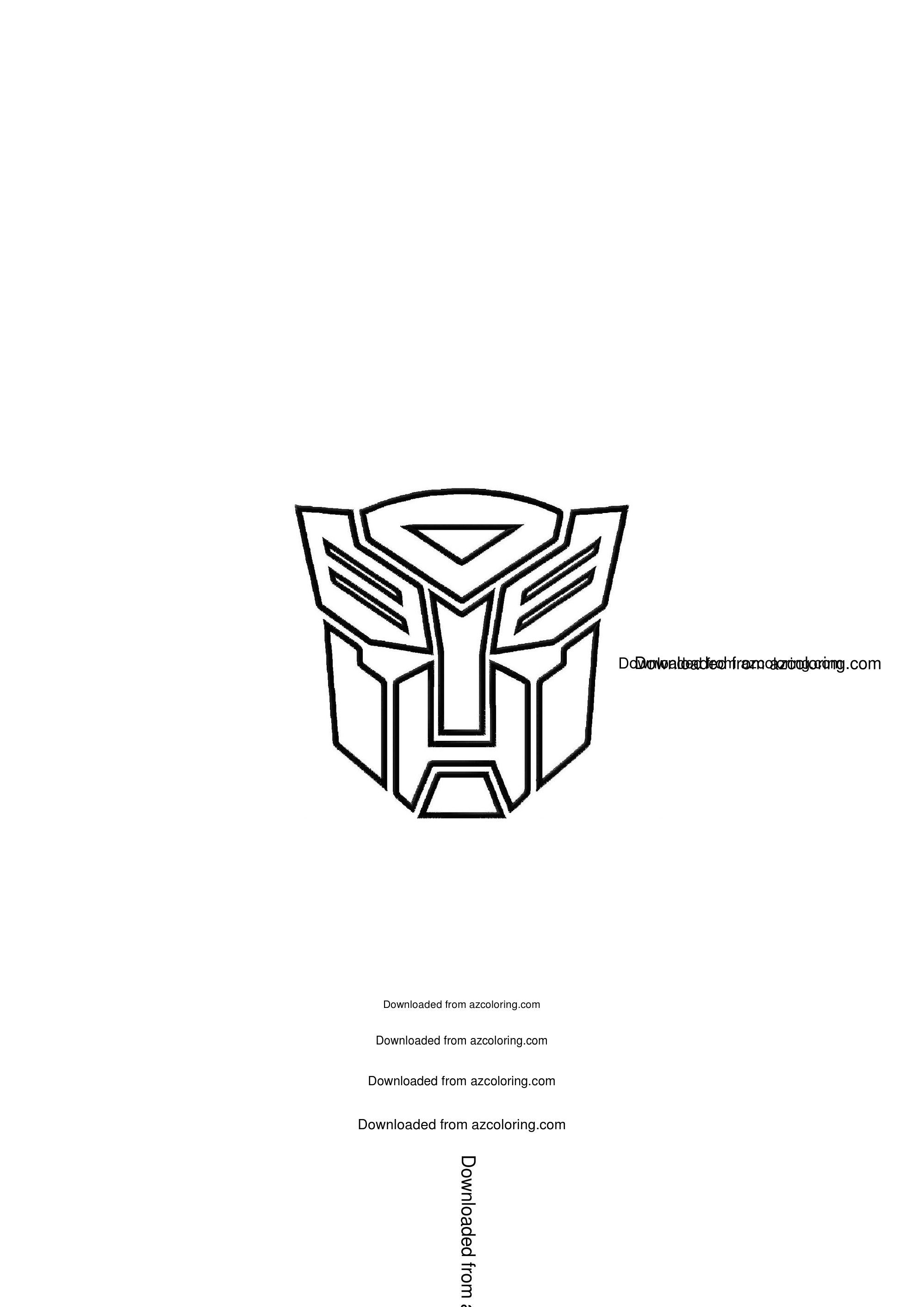 Transformer Logo And Clip Art Coloring Pages - Cartoon - Download ...