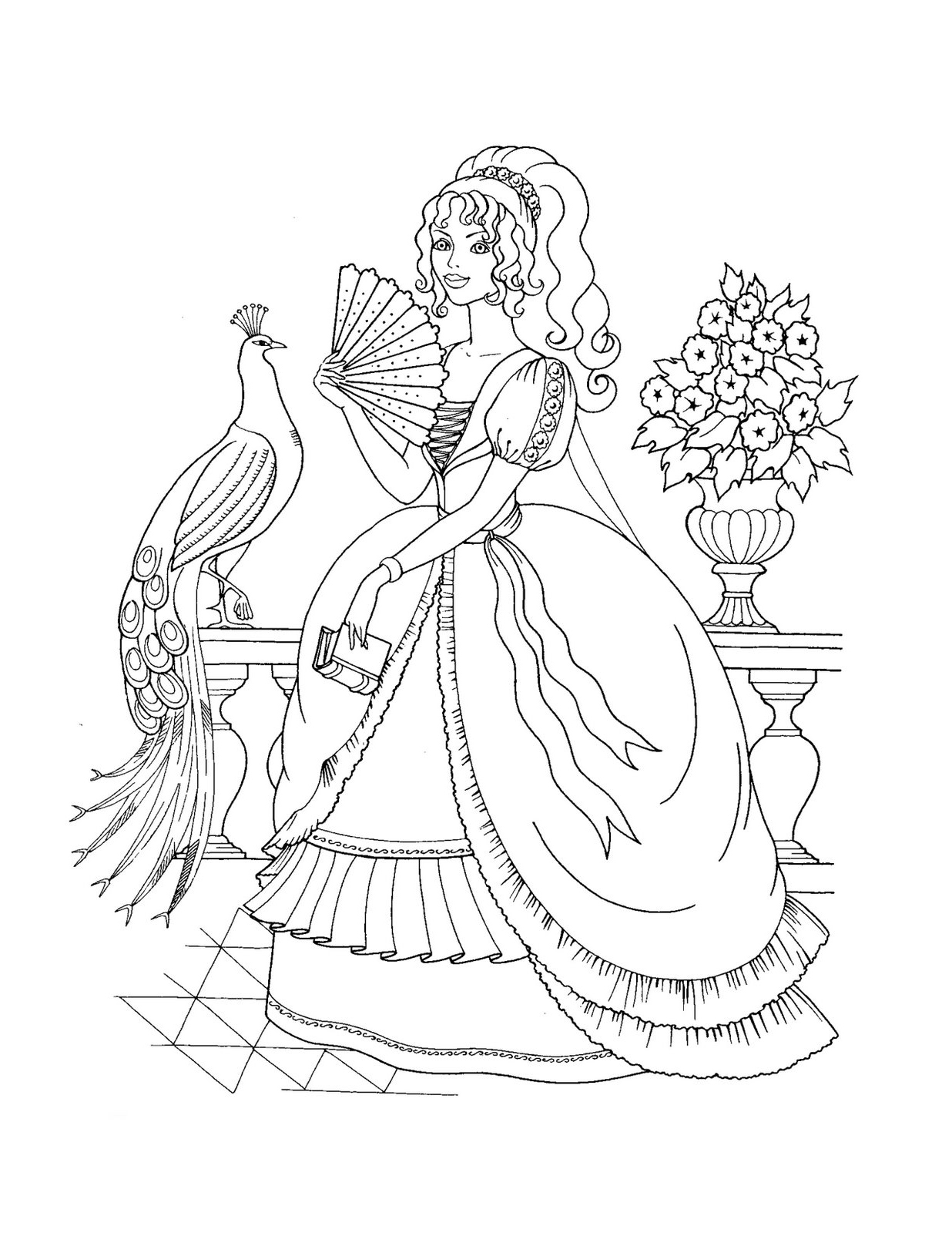 Princess Coloring Page Coloring Page For Kids - Coloring Home