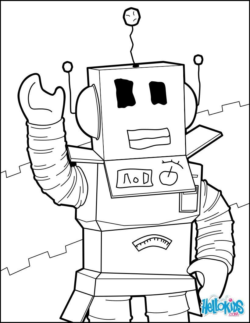 Destiny Roblox Coloring Pages A Robot Of Hello Unk on ...