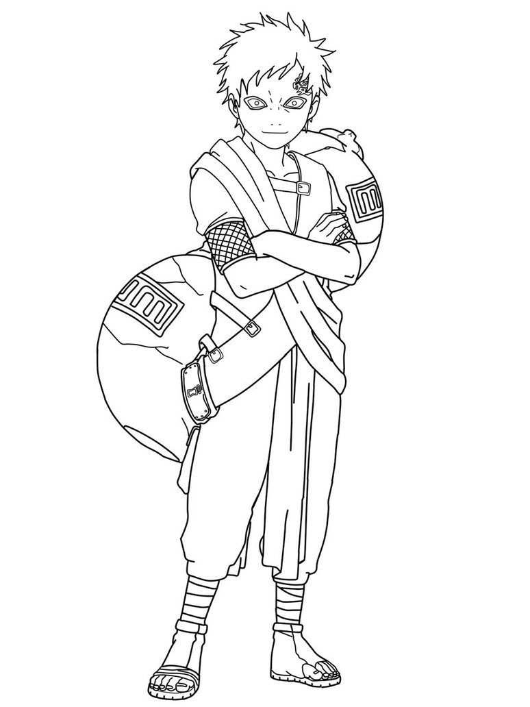 The best free Gaara coloring page images. Download from 19 free ...