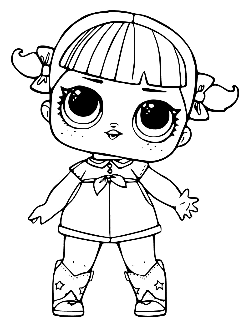 Coloring Pages Of LOL Surprise Dolls. 20 Pieces Of Black And White ...