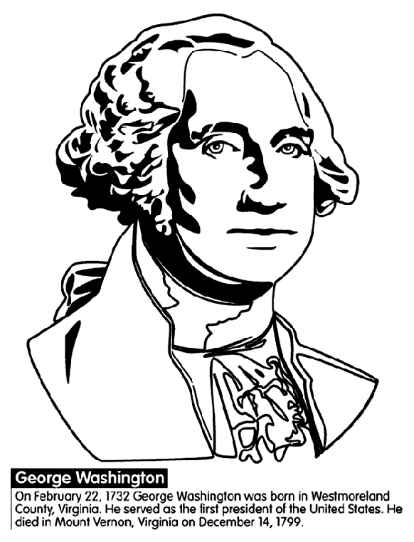 U.S. President George Washington Coloring Page | crayola.com