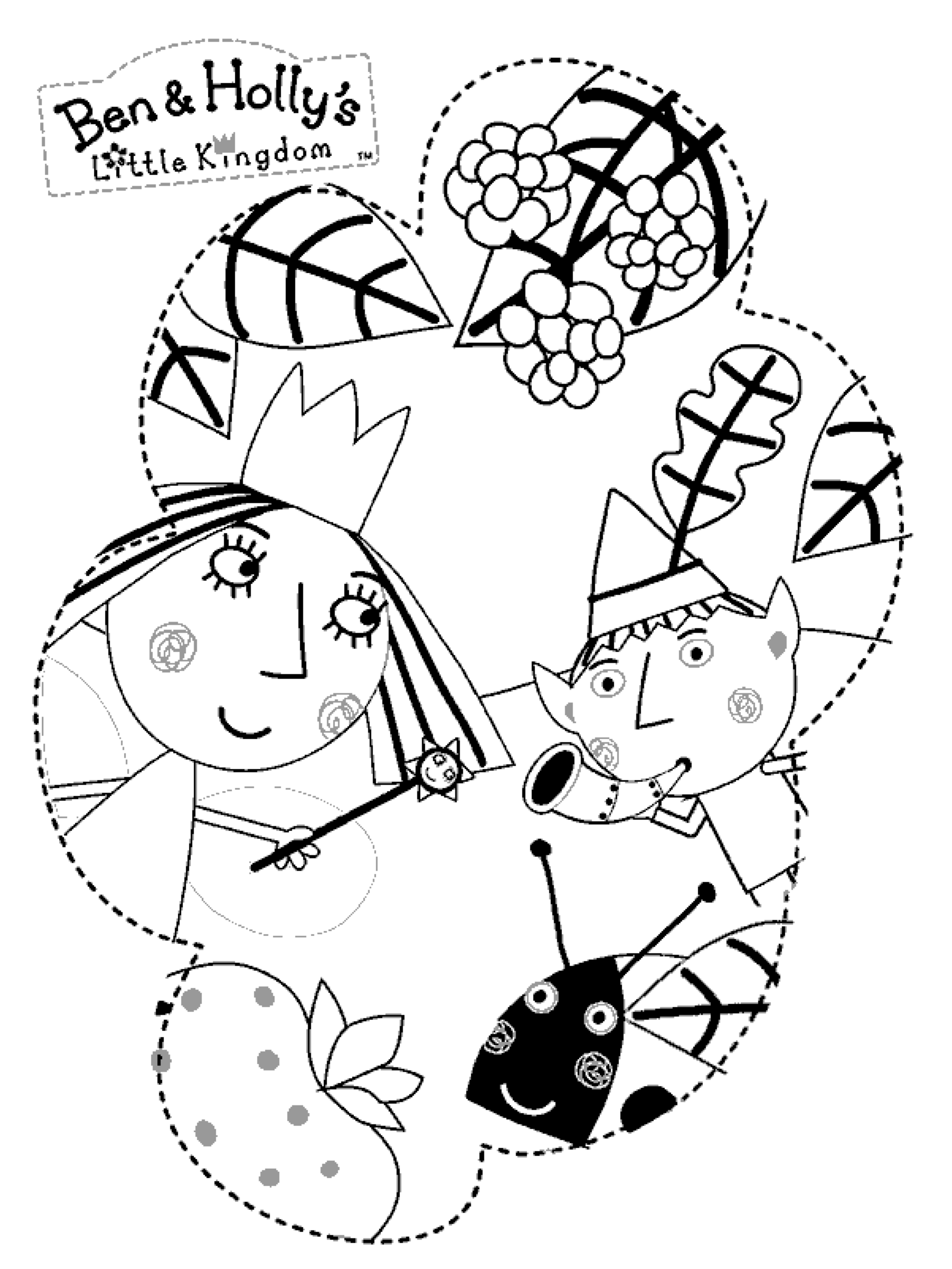 Ben and Holly printable coloring pages, Free printable Ben and holly. Ben  and Holly Coloring Page Creati… | Ben and holly, Coloring for kids, Nick jr coloring  pages