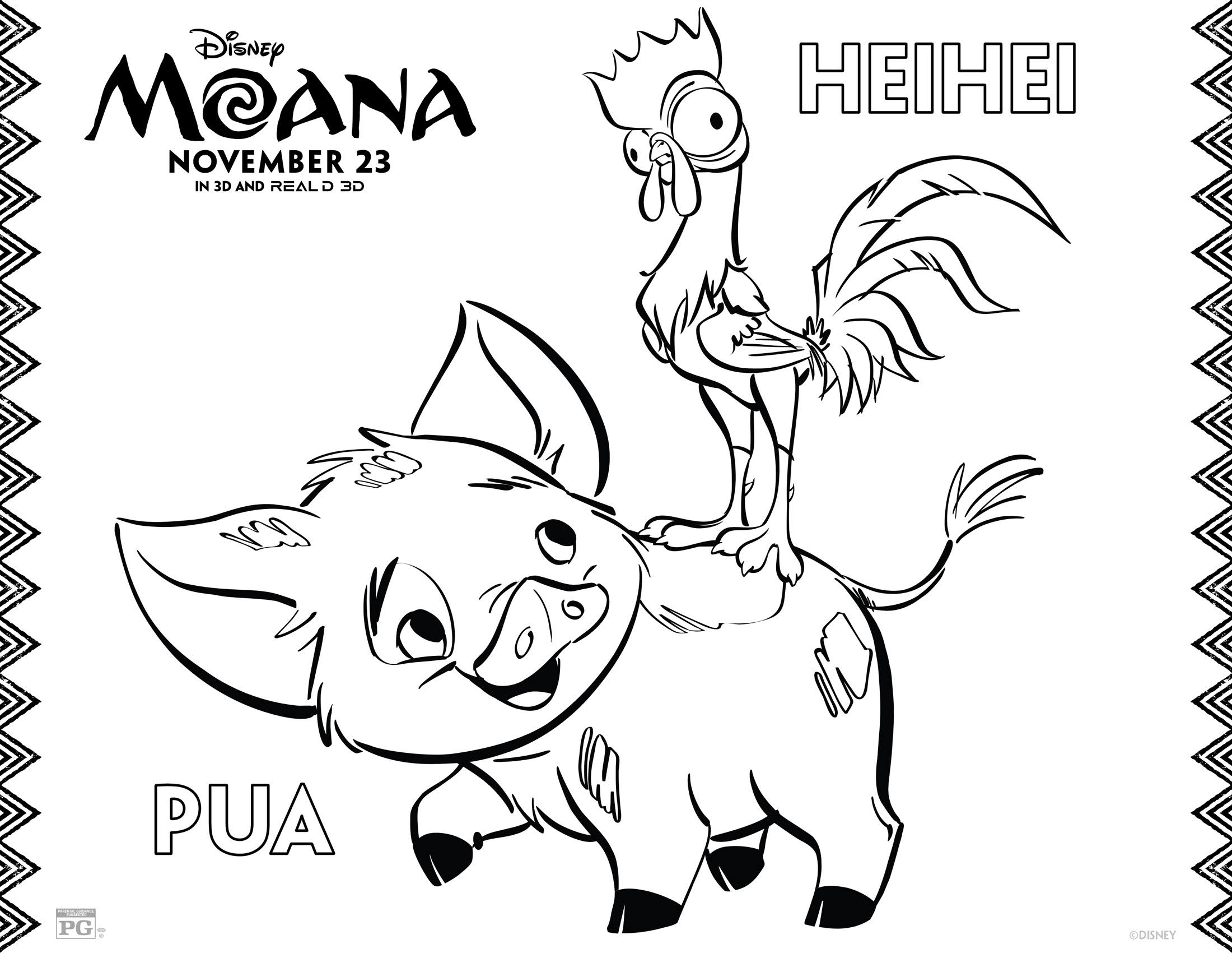 Moana Coloring Pages & Activity Sheets - The Healthy Mouse