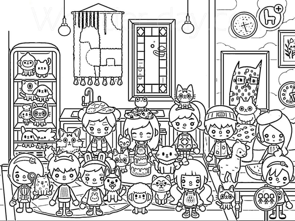 Free Toca Life World Coloring Page - Free Printable Coloring Pages for Kids