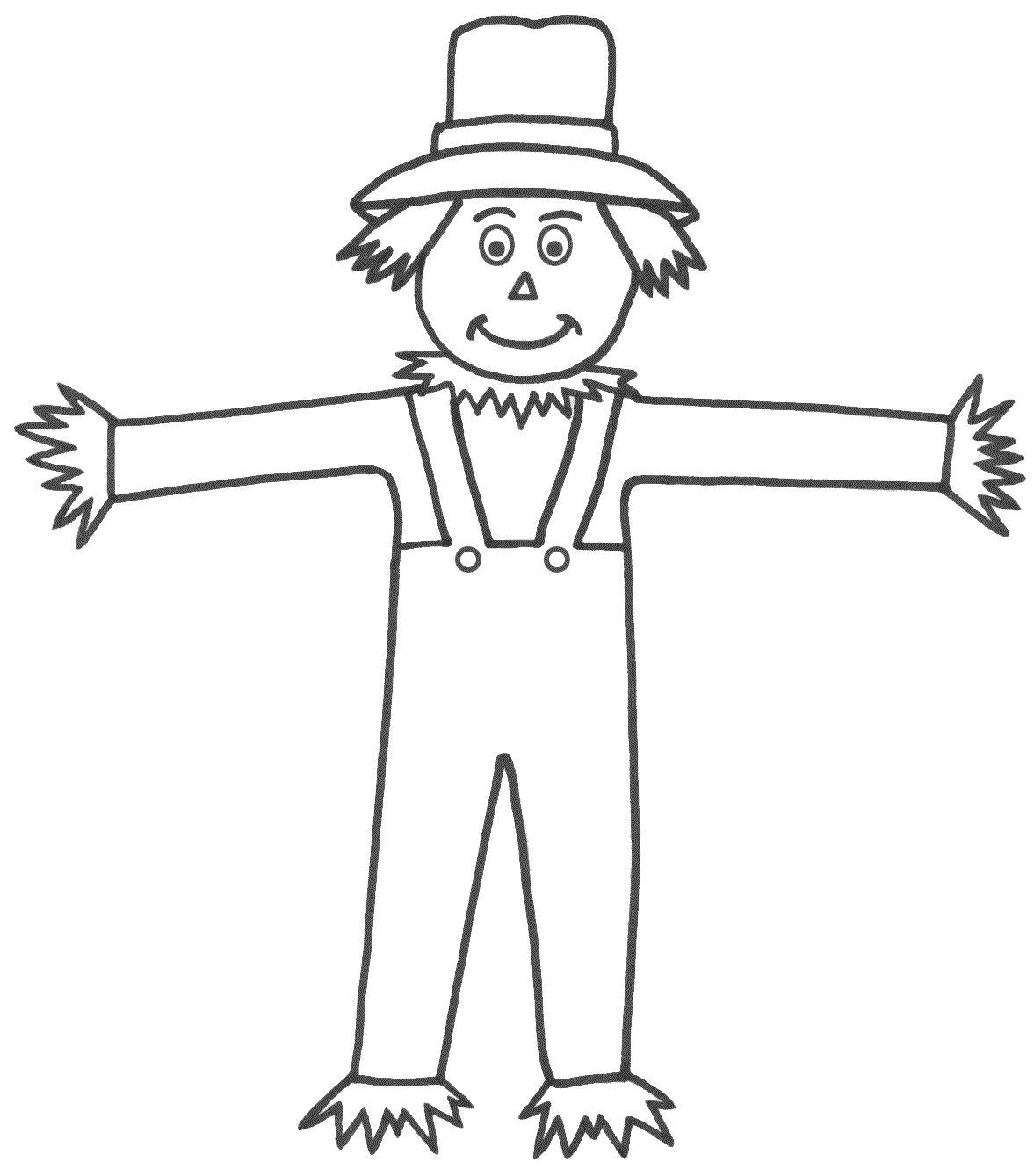 scarecrow coloring pages - Free Large Images