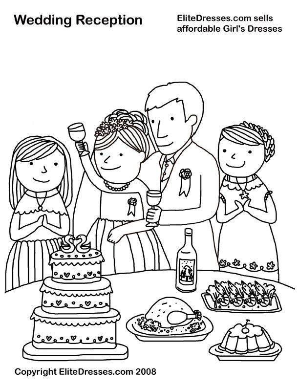 Wedding - Coloring Pages for Kids and for Adults