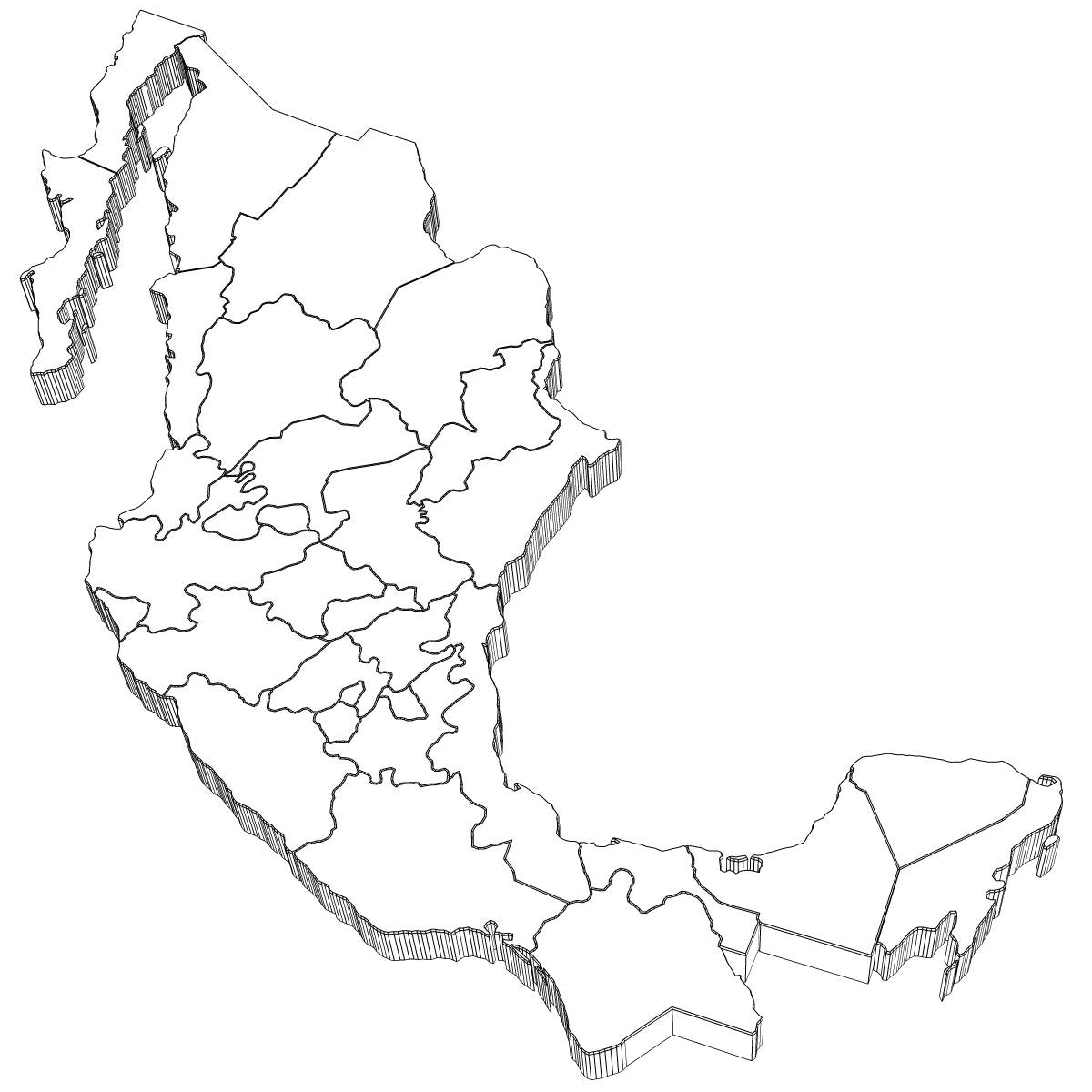 Mexico Map Coloring Page : Mexico Map For Kids - Coloring Home ...