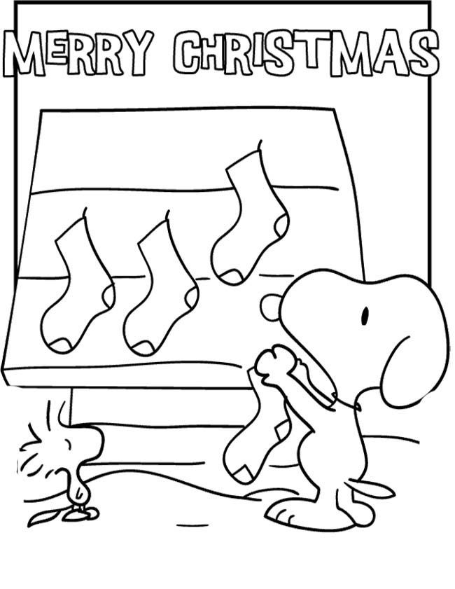 Snoopy And Woodstock Christmas Coloring Pages - Coloring Home