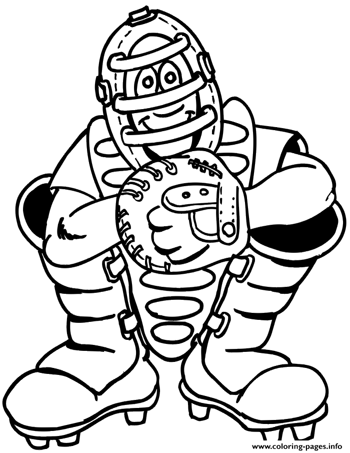 Print softball catcher coloring pagea7d7 Coloring pages