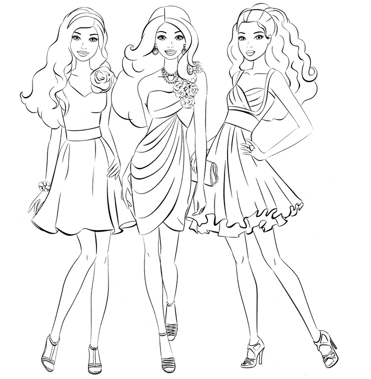 barbie coloring pages pdf coloring home