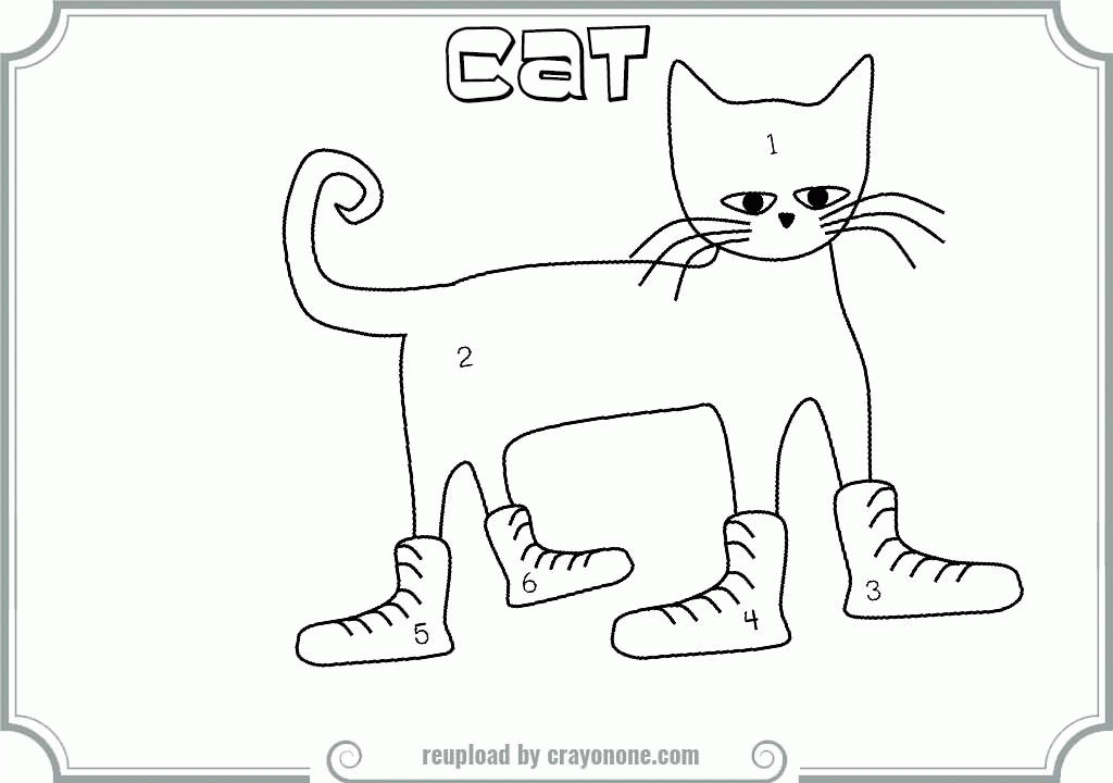 Pete The Cat Coloring Page Shoes | Printable Coloring Pages
