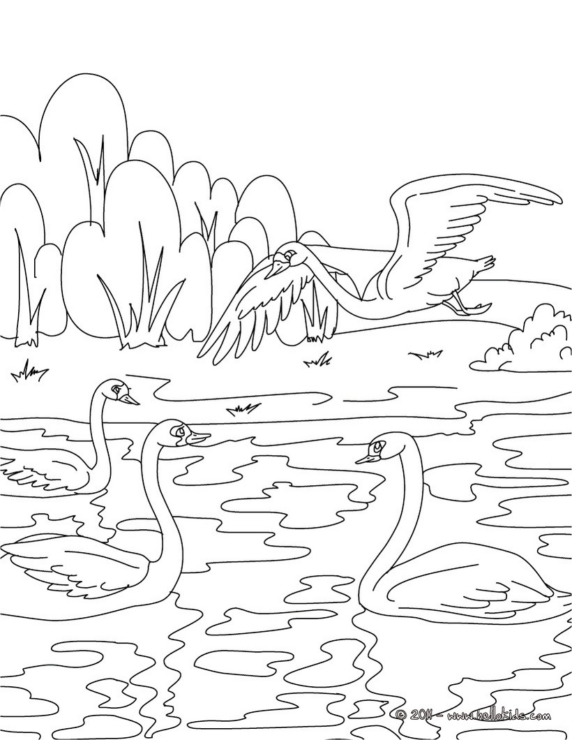 The Ugly Duckling Coloring Pages