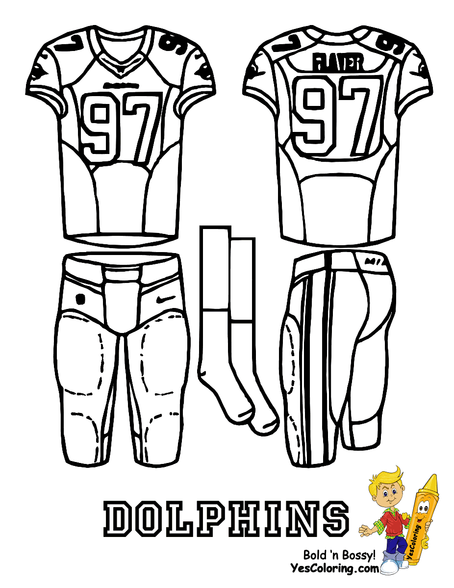 Miami Dolphins Coloring Pages - Coloring Home
