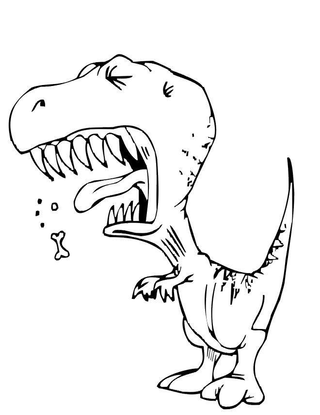 Cute T Rex Coloring Page Coloring Home