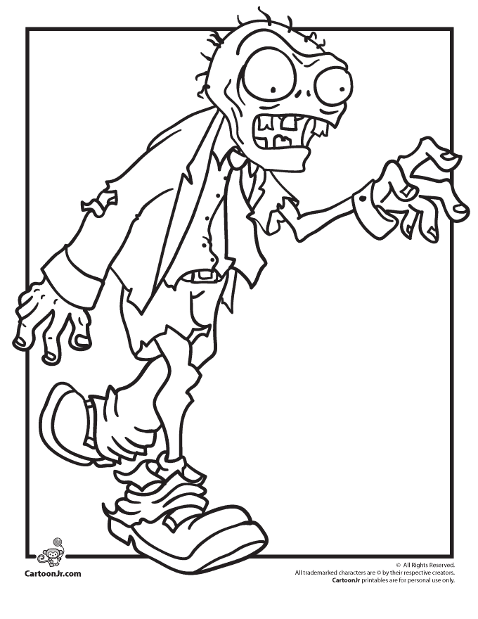 Zombie - Coloring Pages for Kids and for Adults