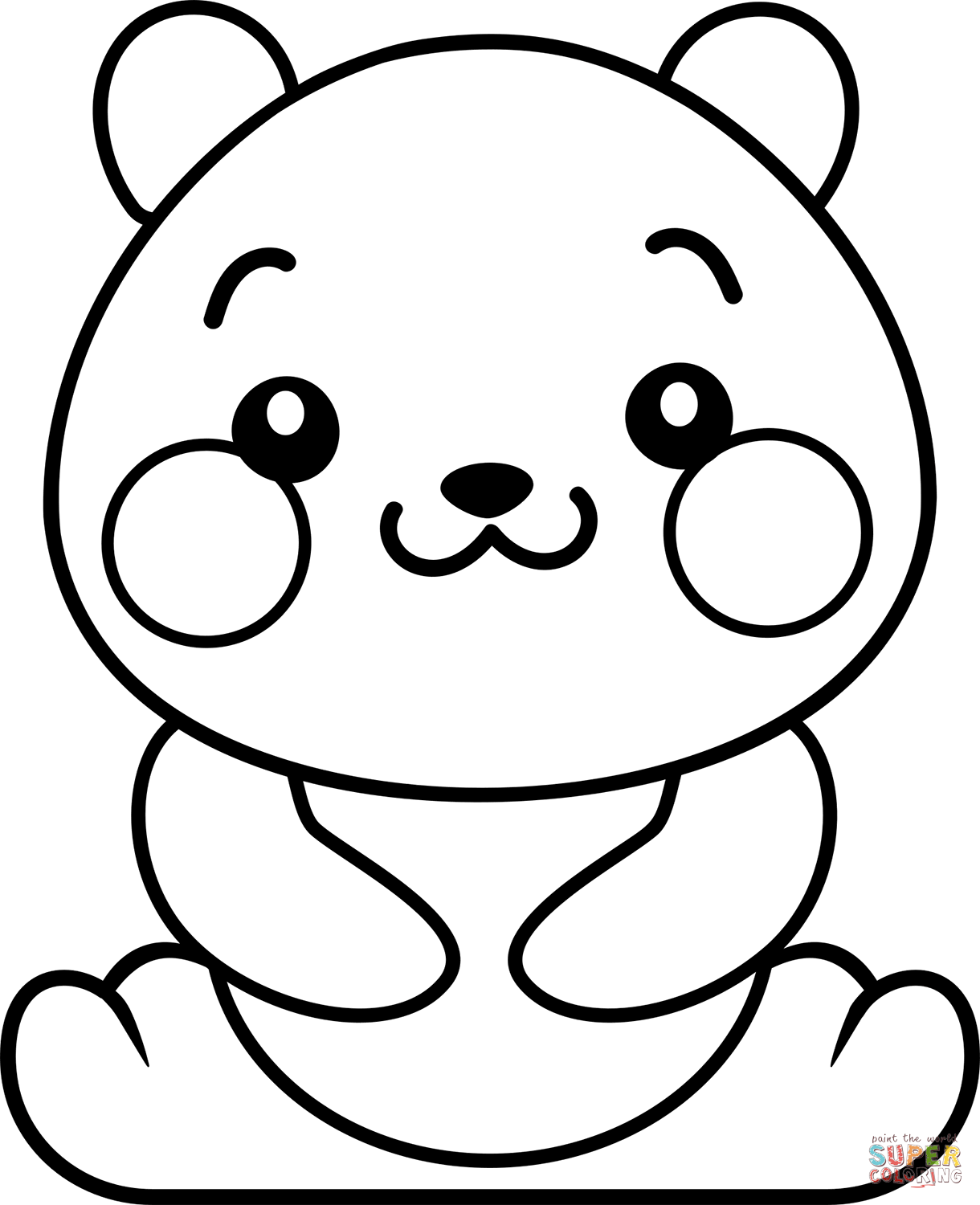 Cute Panda coloring page | Free Printable Coloring Pages