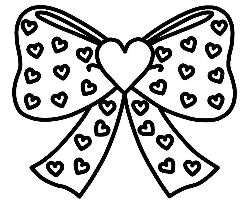 cute bow coloring printable page | Coloring pages, Coloring pages for kids,  Color