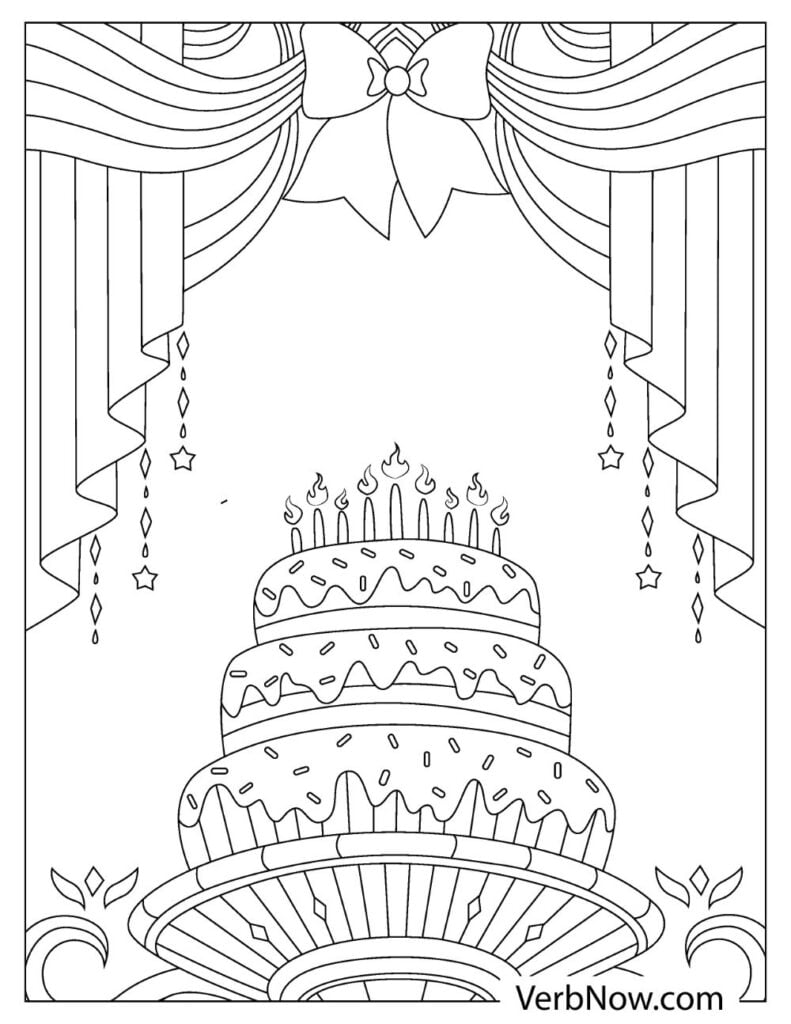 Free BIRTHDAY Coloring Pages & Book for Download (Printable PDF) - VerbNow