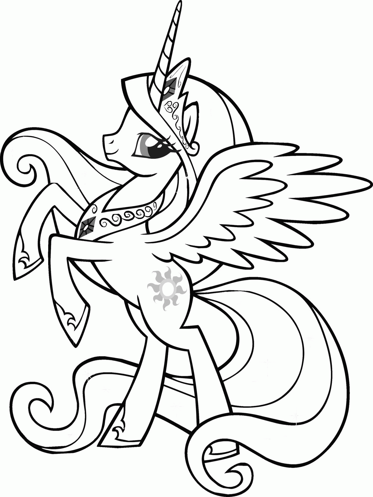 Pony To Color - Coloring Pages for Kids and for Adults