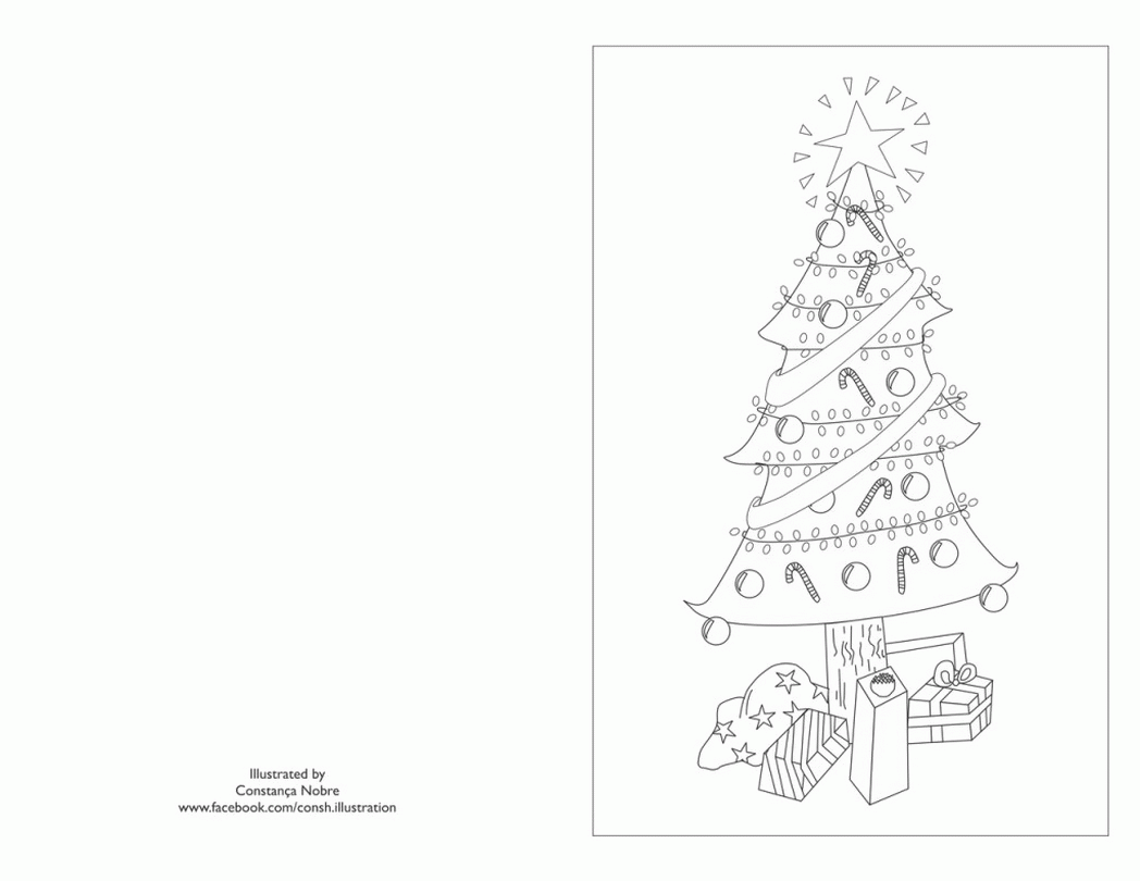 Christmas Card Coloring Pages Free Coloring Home