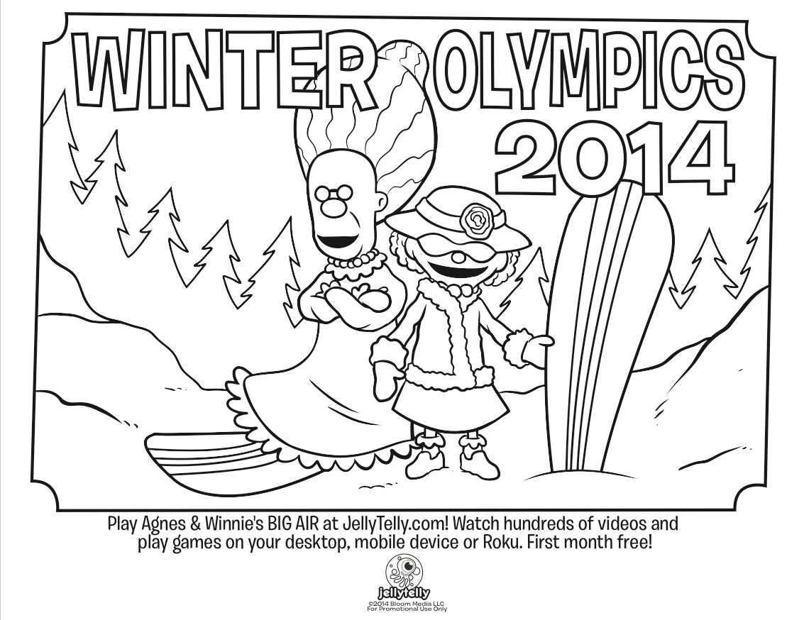 Free Winter Olympics Activities: Coloring Page & Bingo