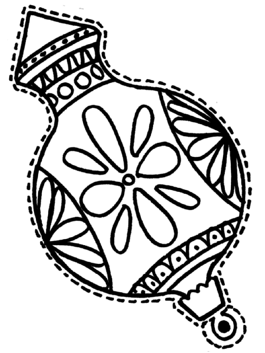 Christmas Decoration Coloring Pages - Coloring Pages For All Ages