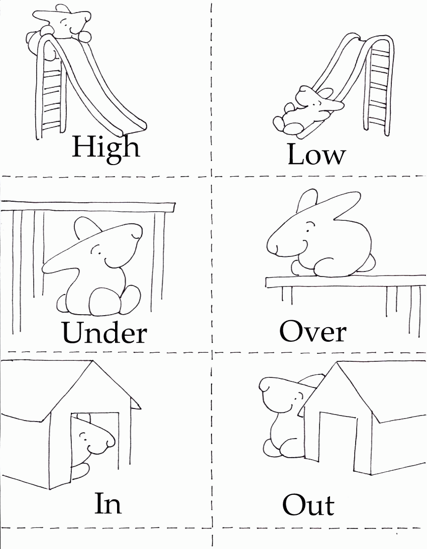 Opposites Coloring Sheets - Coloring Page