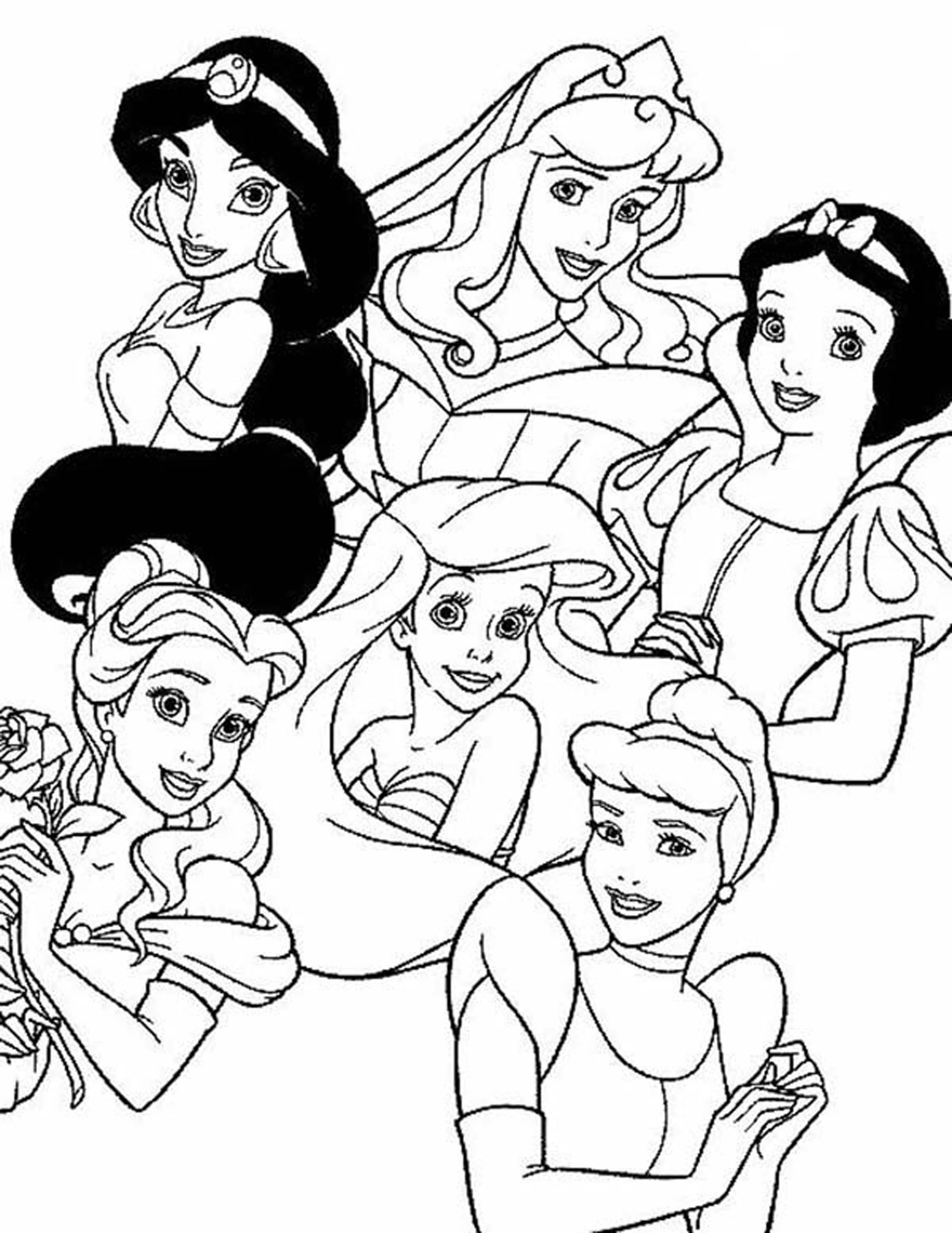 Princess Coloring Pages Pdf Coloring Home