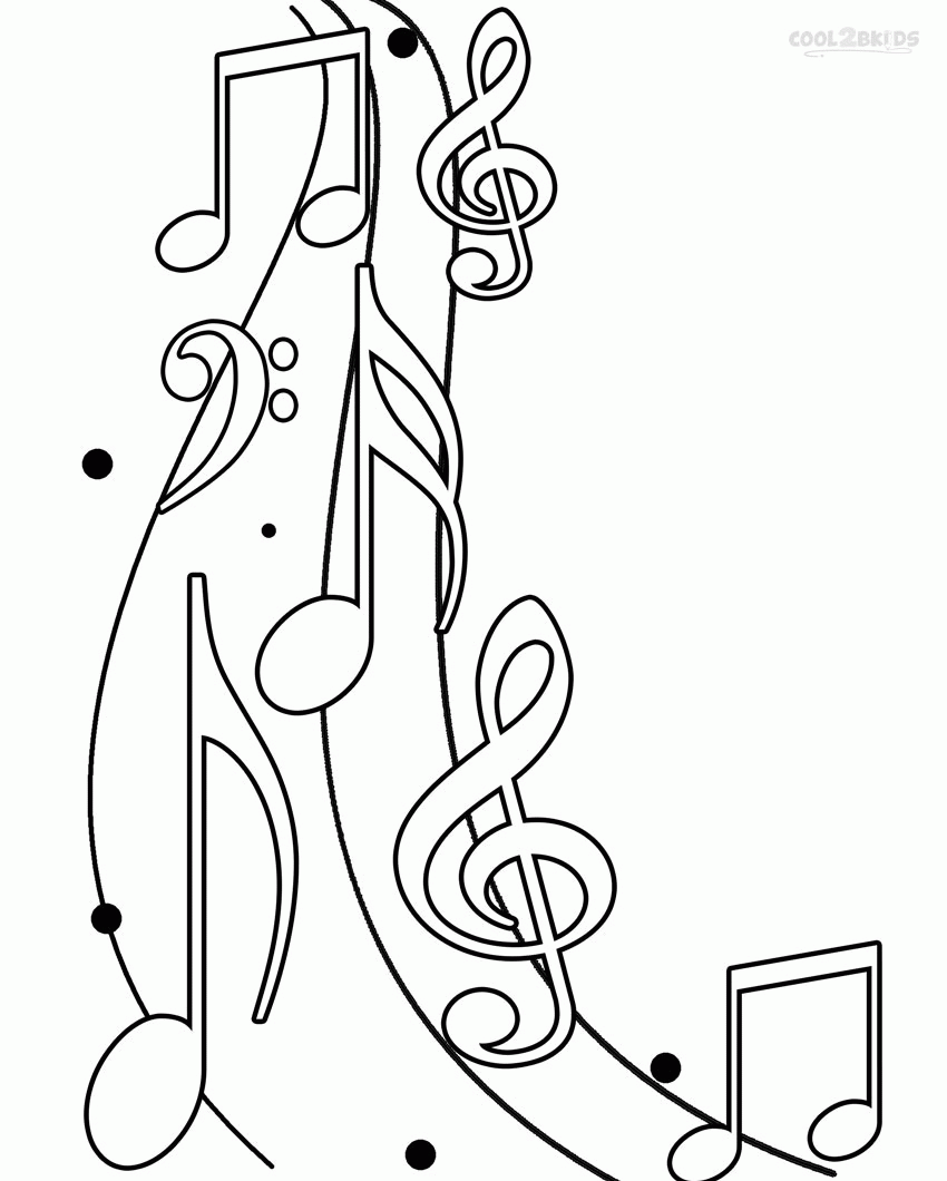 Education Printable Music Note Coloring Pages For Kids