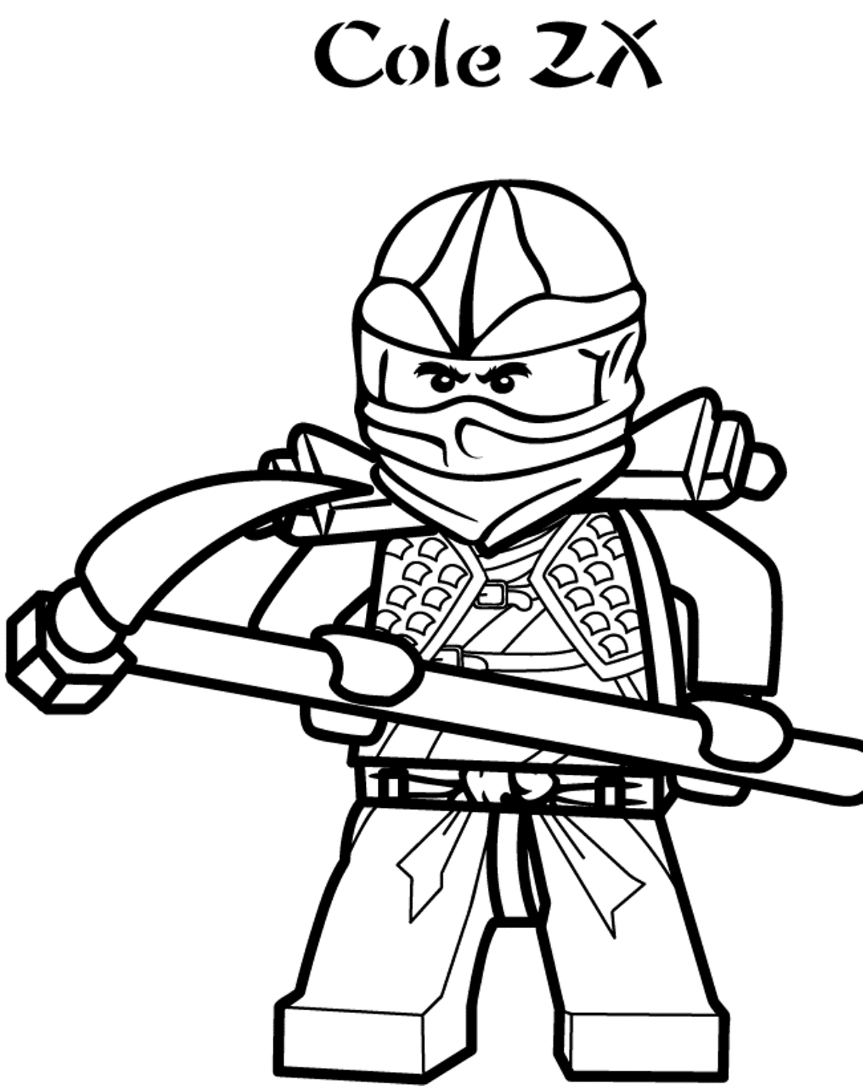 Cole Ninjago Coloring Pages   Cartoon Coloring Pages Of ...