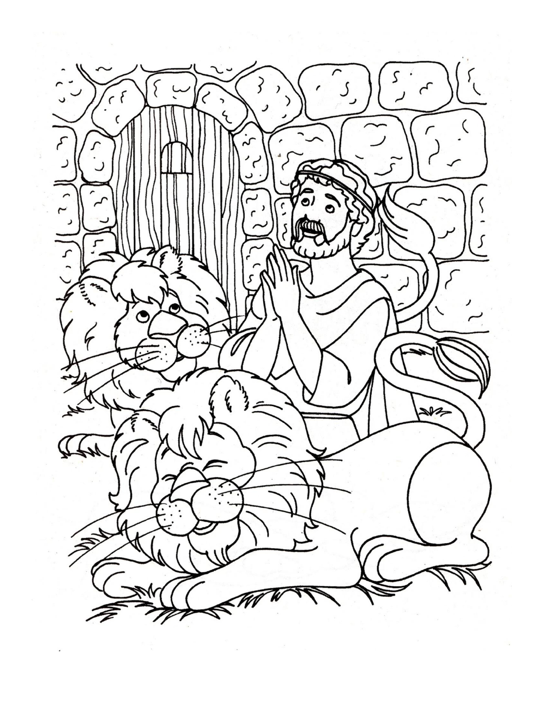 Bible Coloring Pages For Kids Daniel And Lions Den - smart-kiddy ...