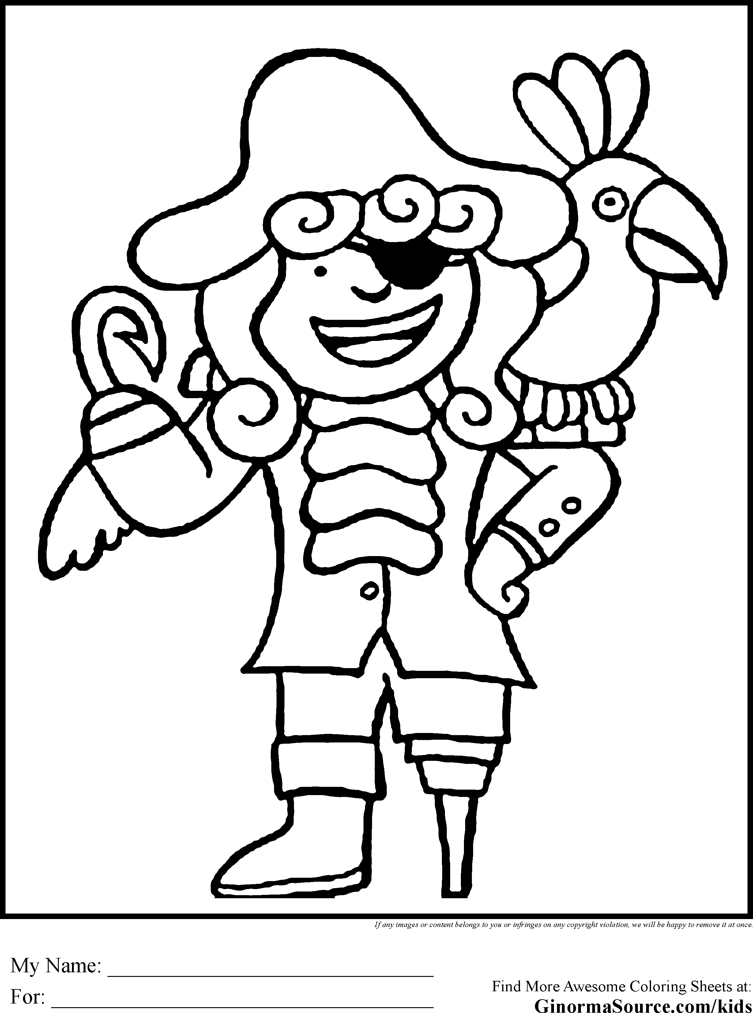 Free Coloring Page Pirates Coloring Home