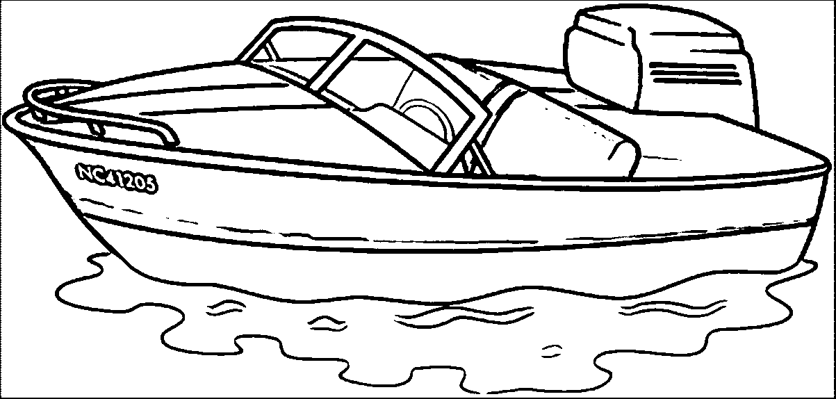 Any Motorboat Aquatic Coloring Page | Wecoloringpage