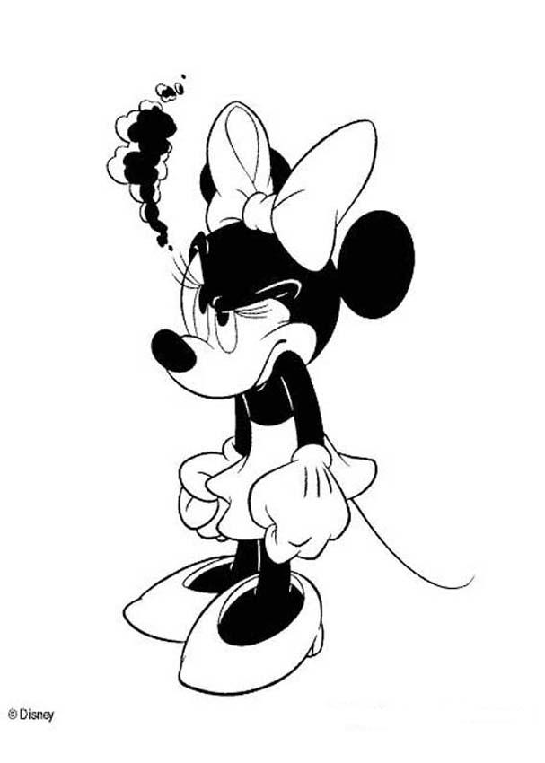 Mickey Mouse coloring pages - Minnie Mouse is skating