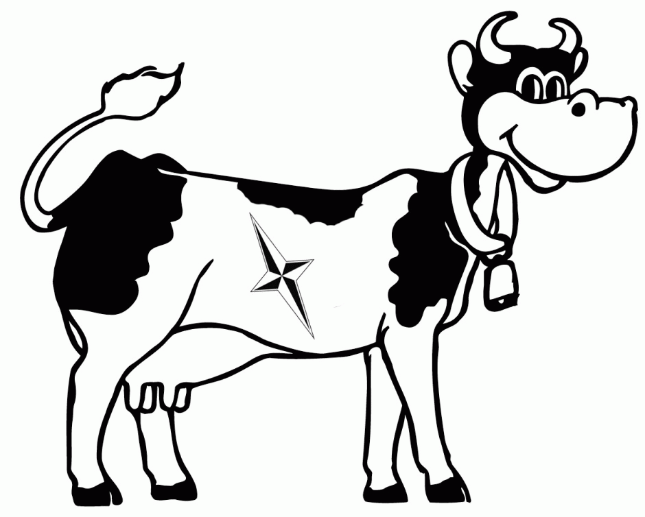 Vector Of A Cartoon Romantic Cow Coloring Page Outline By Ron 