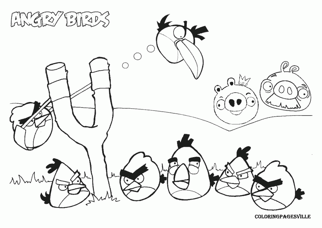 Angry birds coloring pages to print