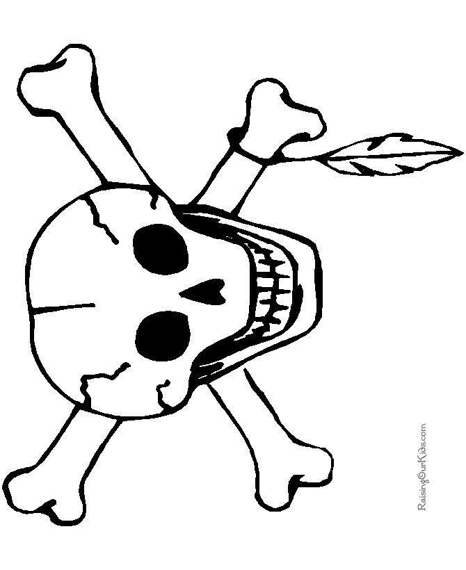 Halloween skeleton coloring pages - 002