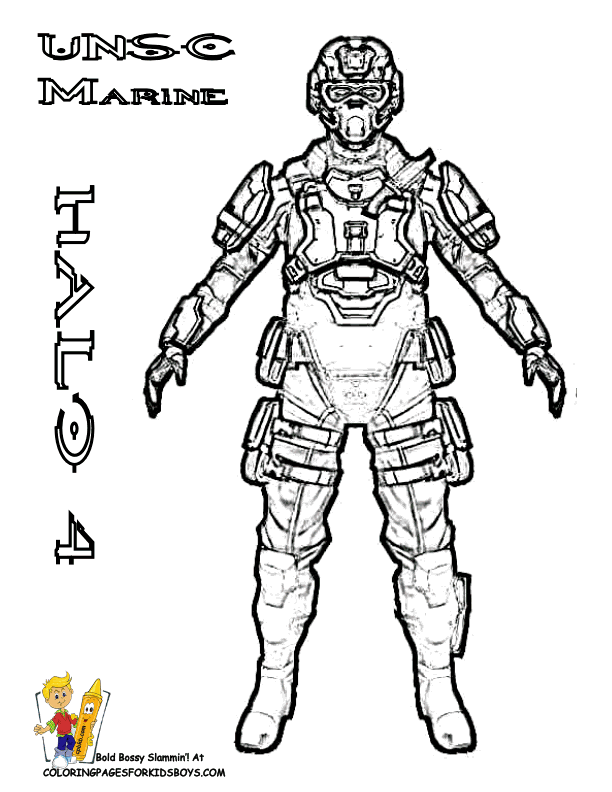 Halo 4 Coloring Pages | Halo 4 | Free | Halo 3 | Halo Reach 